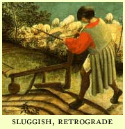 sluggish, retrograde